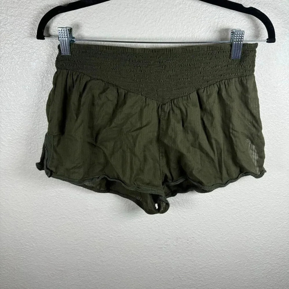 Free People Intimately Lucky In Love Lounge Short Relaxed Lightweight Green Sz S - Picture 3 of 8